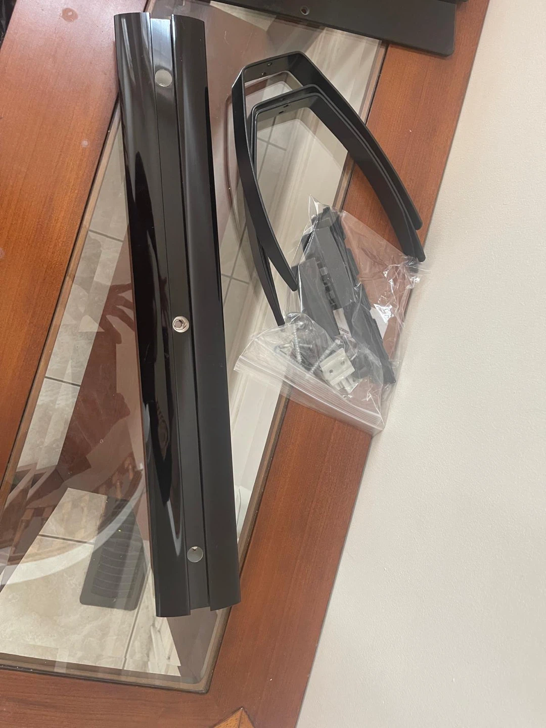 Black Glass TV Shelves - photo 4