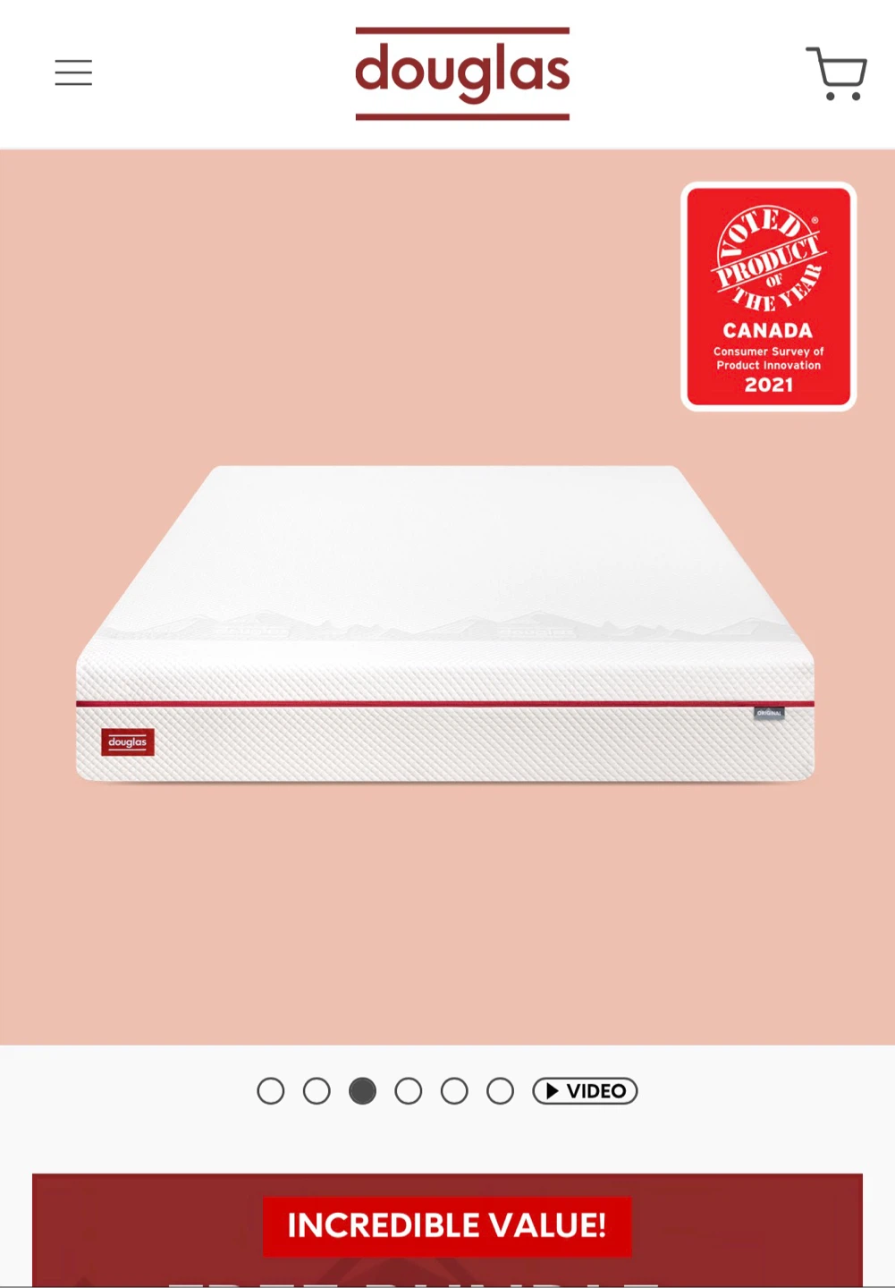 Queen Douglas Mattress (med. firm)