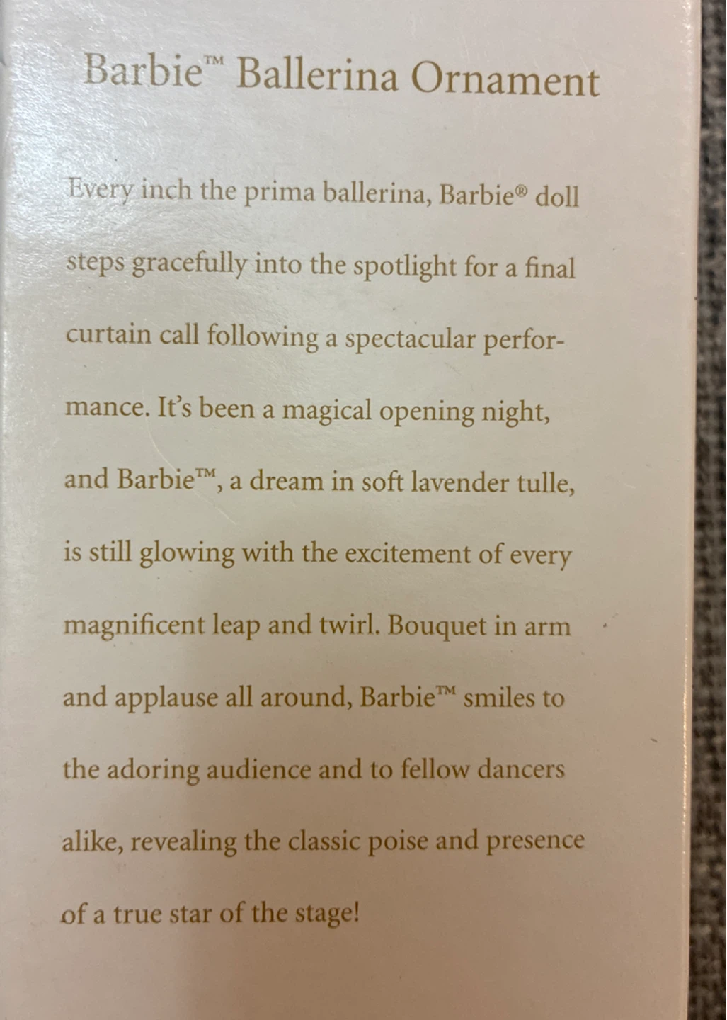 New Hallmark Barbie Ballerina Ornament 2008/9 - photo 2