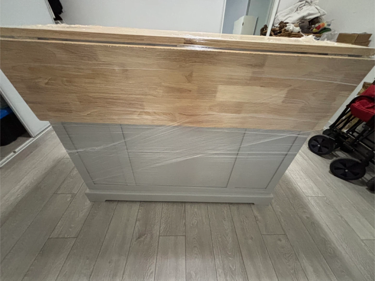 Like new - Kitchen Island w/ leaf - Original price $530 - photo 4