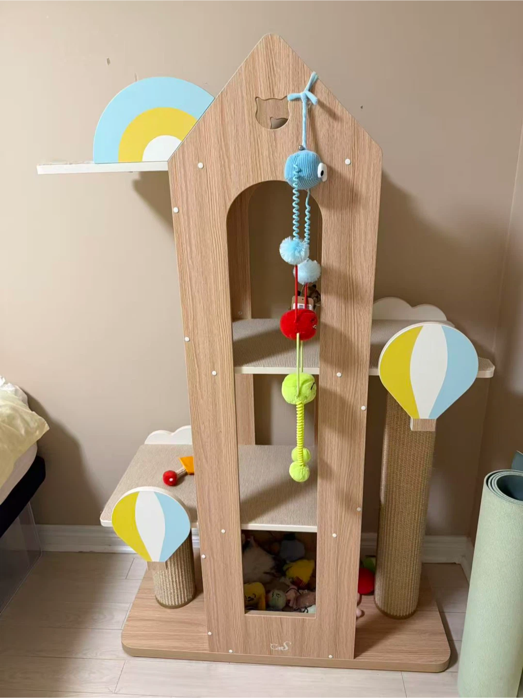 Premium Cat Tree House with Scratching Posts and Toys