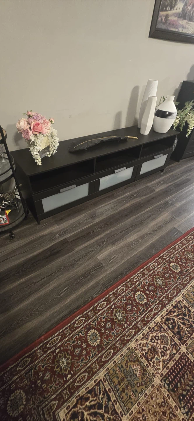 Black TV stand