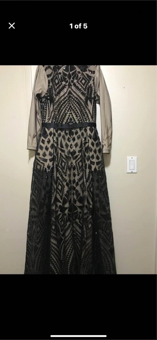 Black Sequin Formal Gown size L🏆