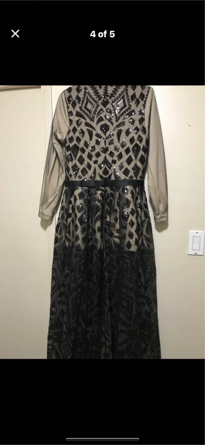 Black Sequin Formal Gown size L🏆 - photo 4
