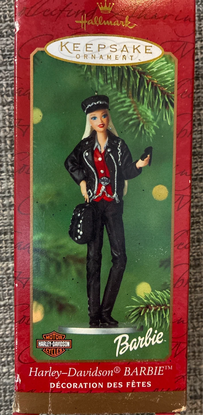 New Vintage Hallmark Harley-Davidson Barbie Ornament