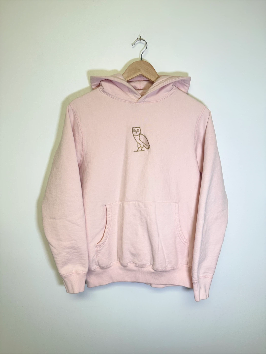 OVO Owl Logo Hoodie Pink Small Made in Canada