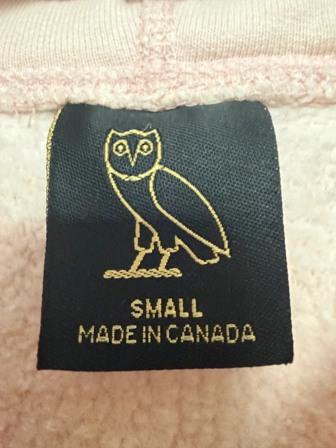 OVO Owl Logo Hoodie Pink Small Made in Canada - photo 2