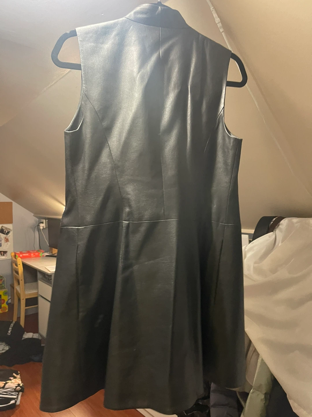 BCBGMAXAZRIA "Cartyn" Black Faux Leather Vest - XS - photo 4