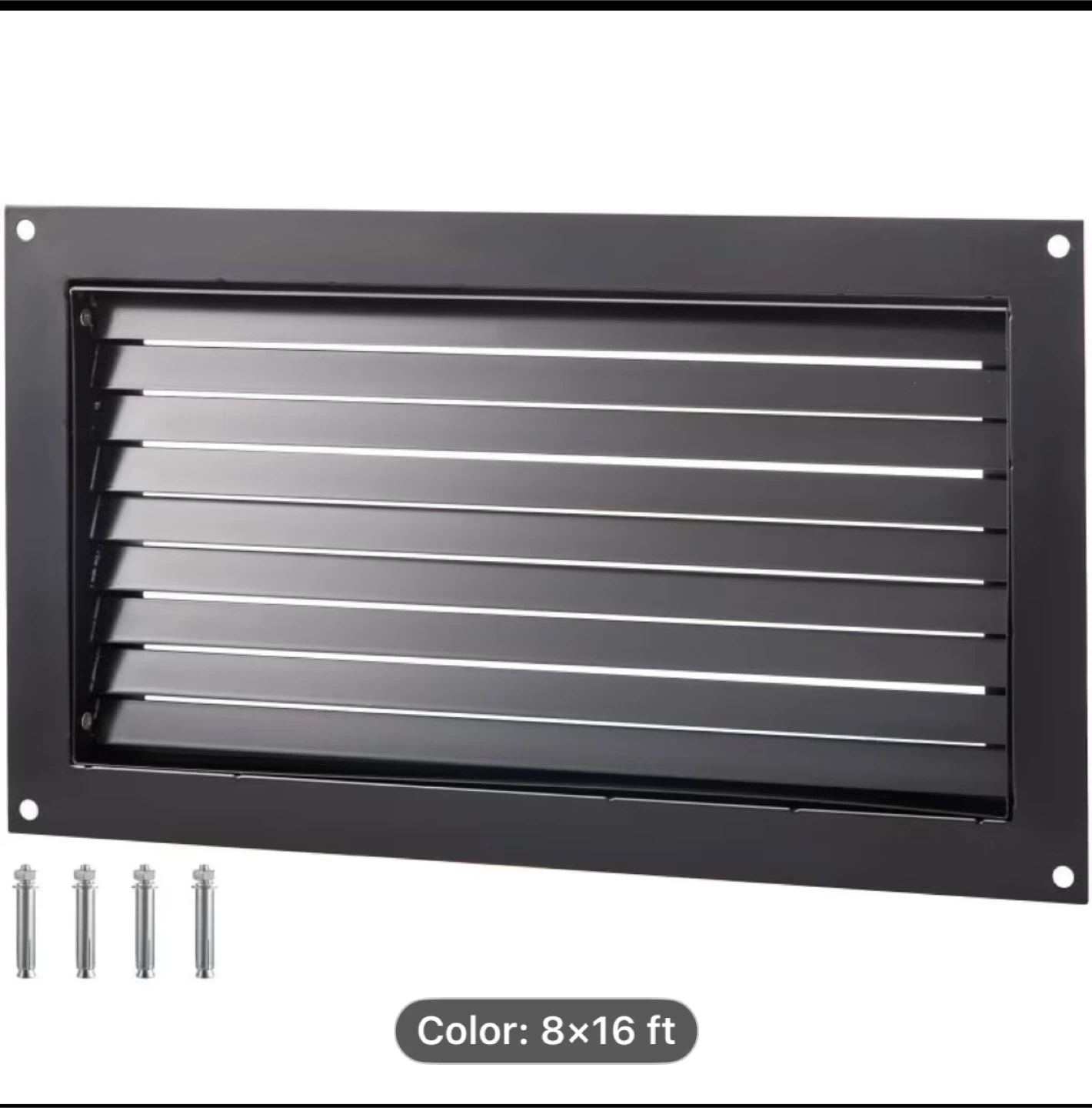 🥕 Black Metal storm Vent Cover - photo 3