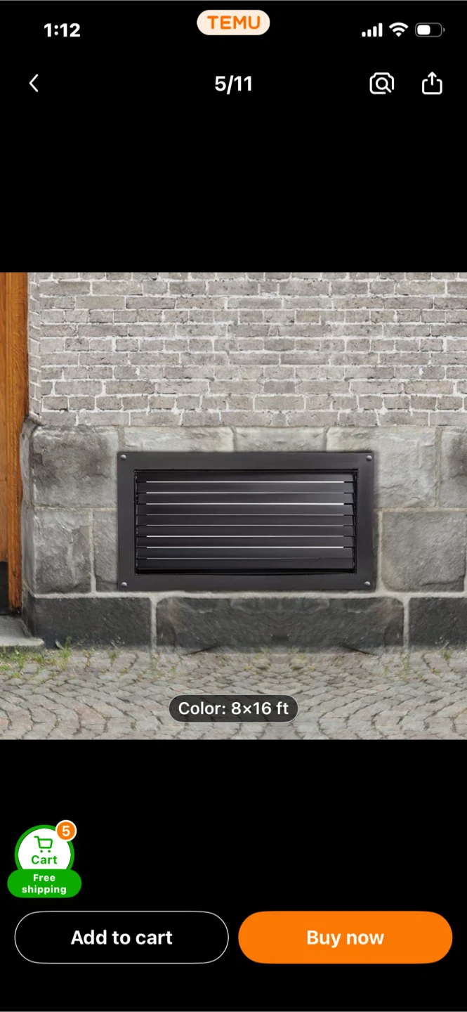 🥕 Black Metal storm Vent Cover - photo 4
