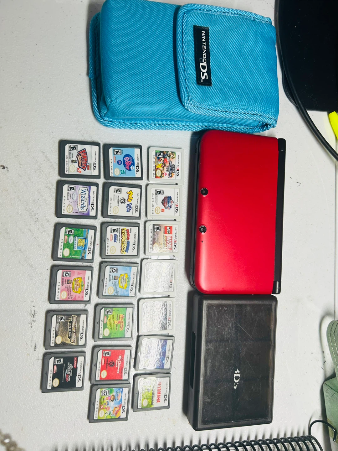 Nintendo 3DS Red Console with 20 Games