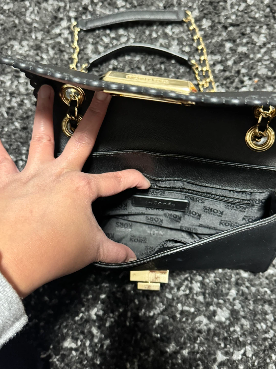 Michael Kors Black Leather Chain Shoulder Bag - photo 5