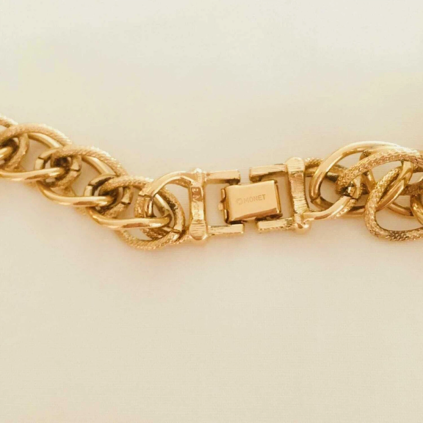 Monet Gold Tone Chunky Chain Necklace: VINTAGE - photo 4