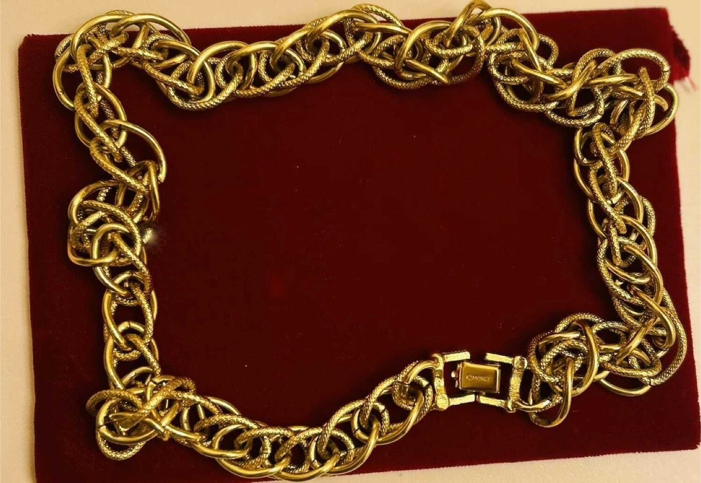 Monet Gold Tone Chunky Chain Necklace: VINTAGE - photo 3