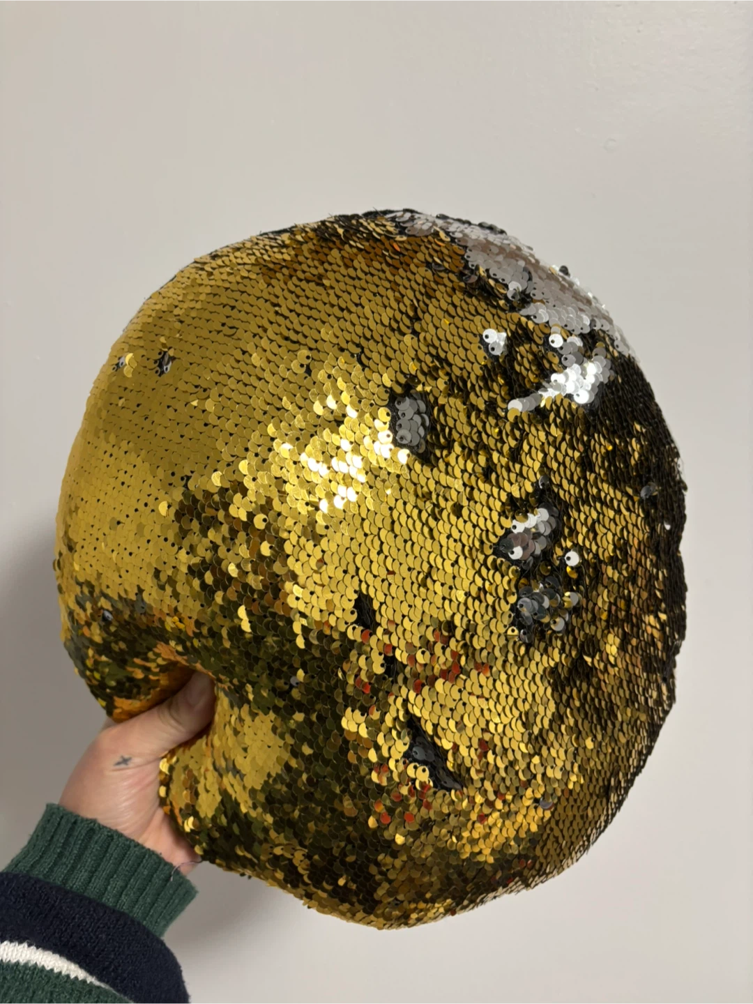 Reversible Sequin Round Pillow