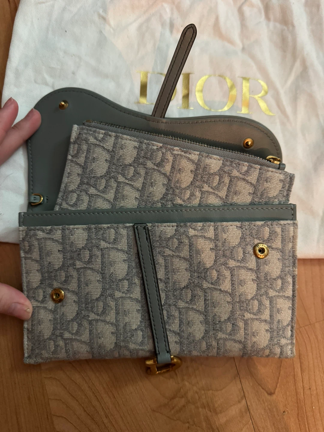 🩶Dior Small Saddle Pouch – Gray Dior Oblique Jacquard🩶 - photo 3