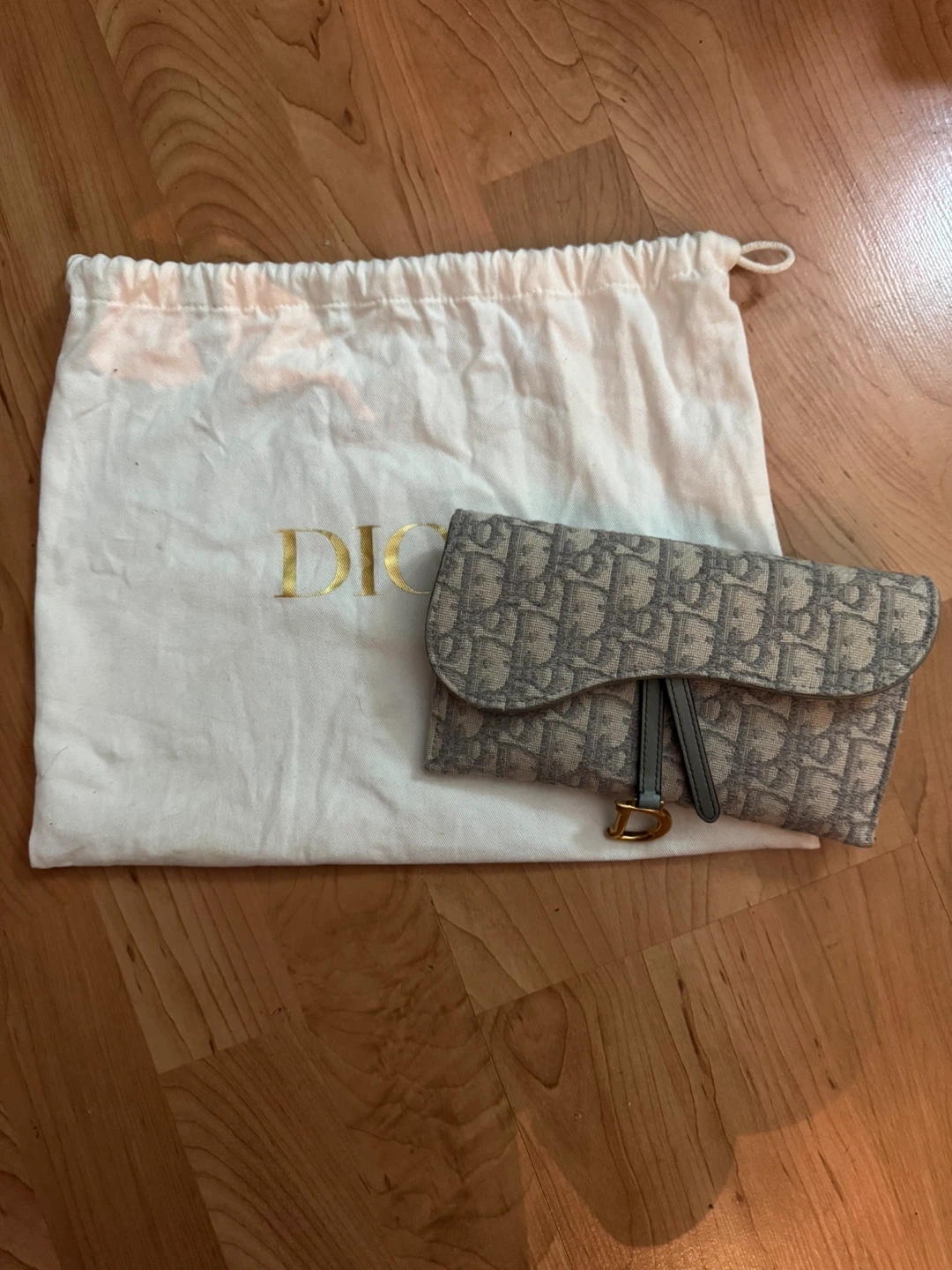 🩶Dior Small Saddle Pouch – Gray Dior Oblique Jacquard🩶