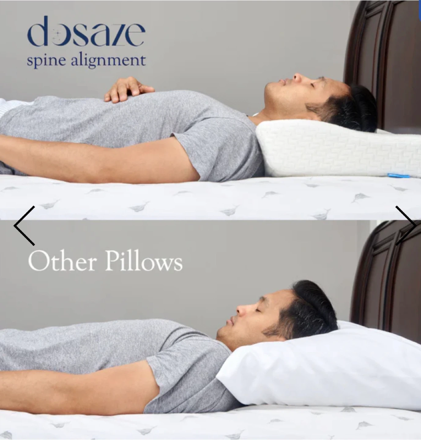 Dosaze Spine Alignment Pillow -Certified Memory Foam X 2 - photo 3