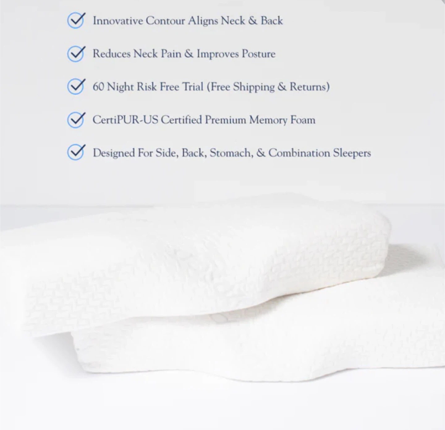 Dosaze Spine Alignment Pillow -Certified Memory Foam X 2 - photo 5