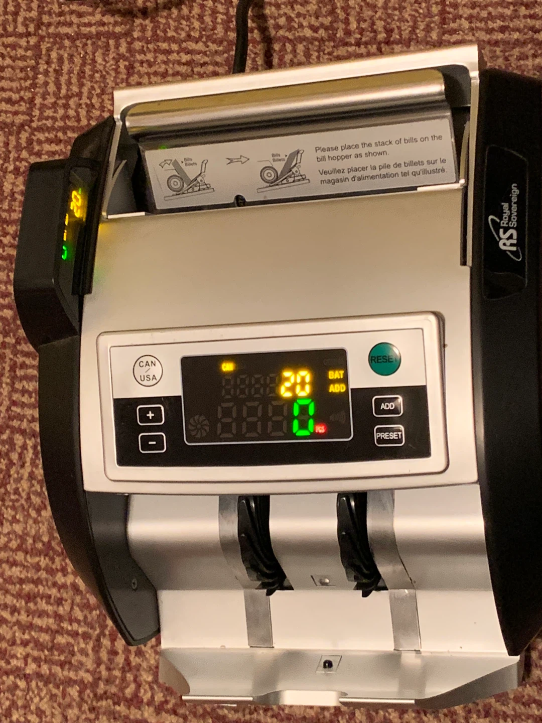 Royal Sovereign electric bill counter / counterfeit detector