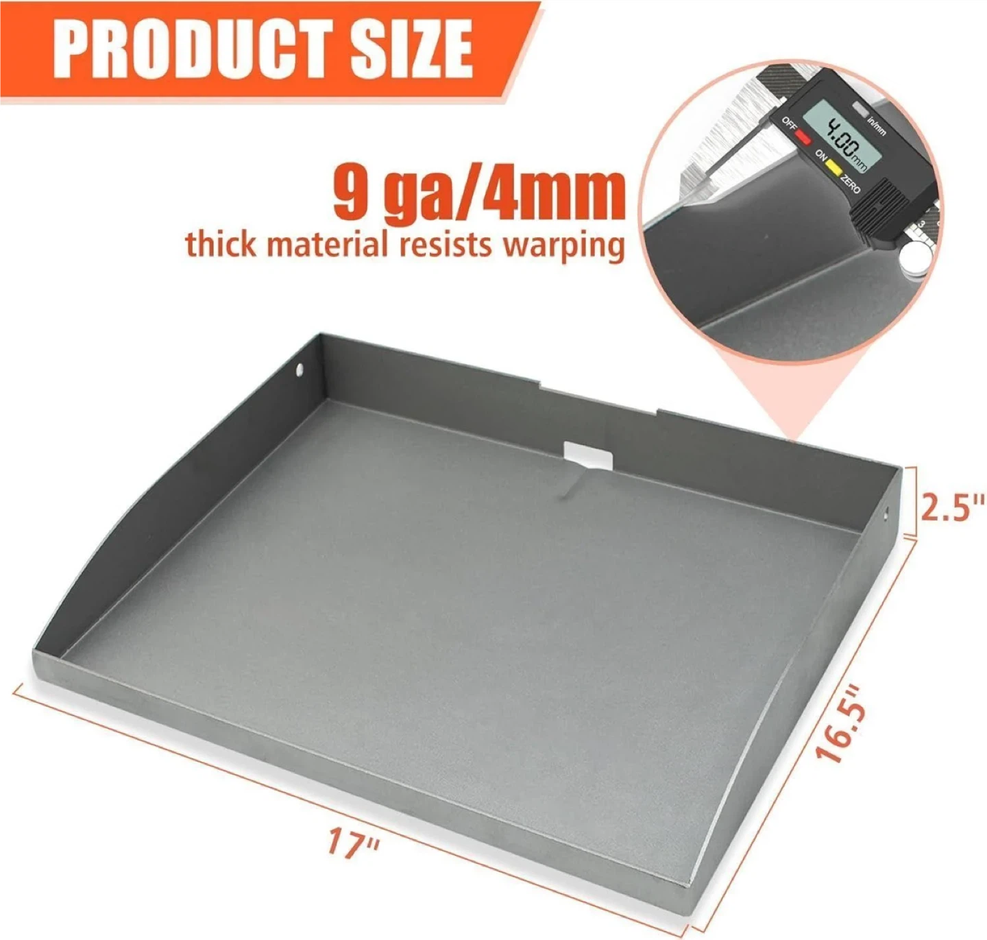 Blackstone 17 Inch Griddle Plate - 9 Ga/4mm Thick Steel - photo 2