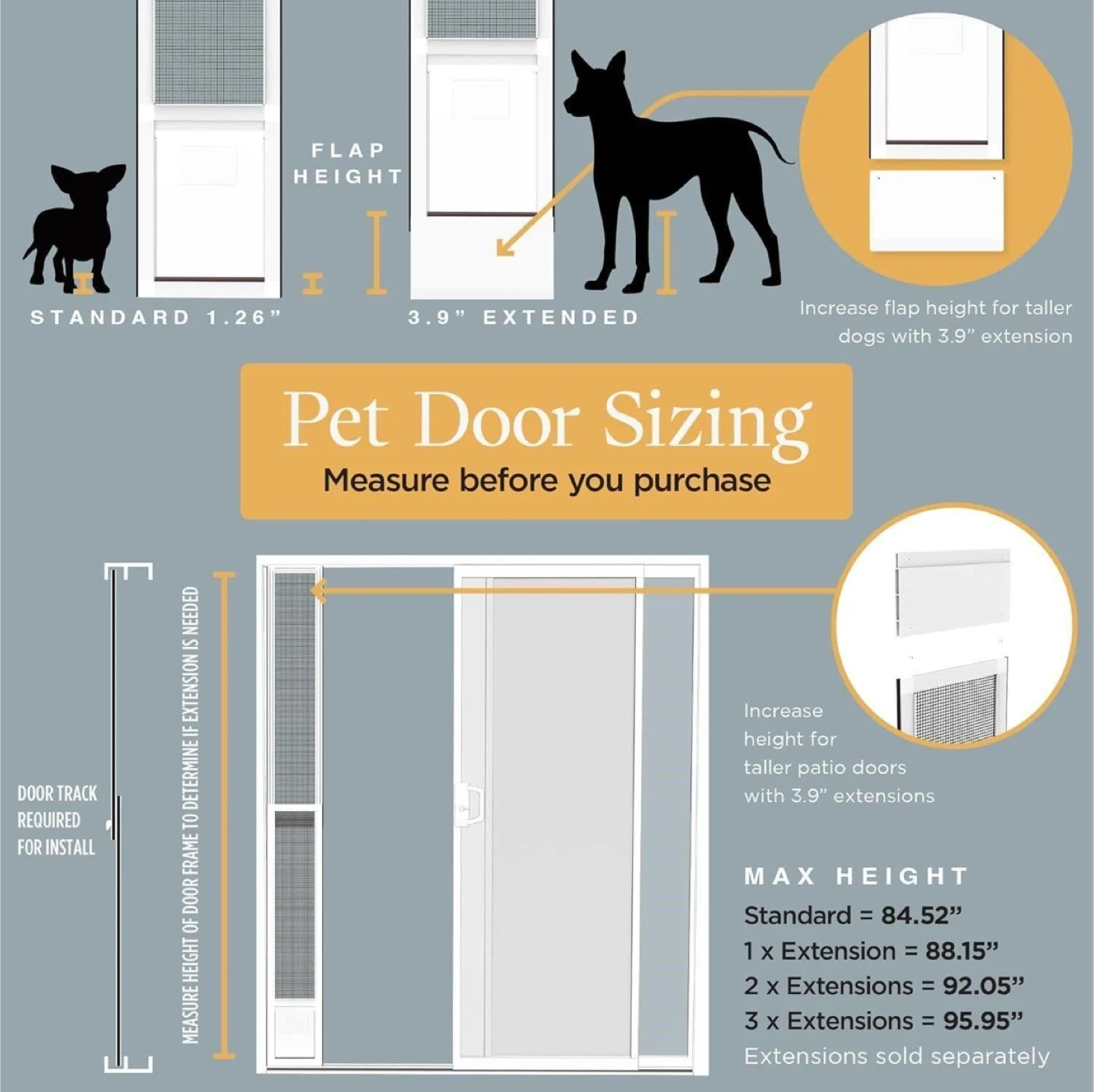 Pet  Sliding Patio Pet Door -large - photo 2