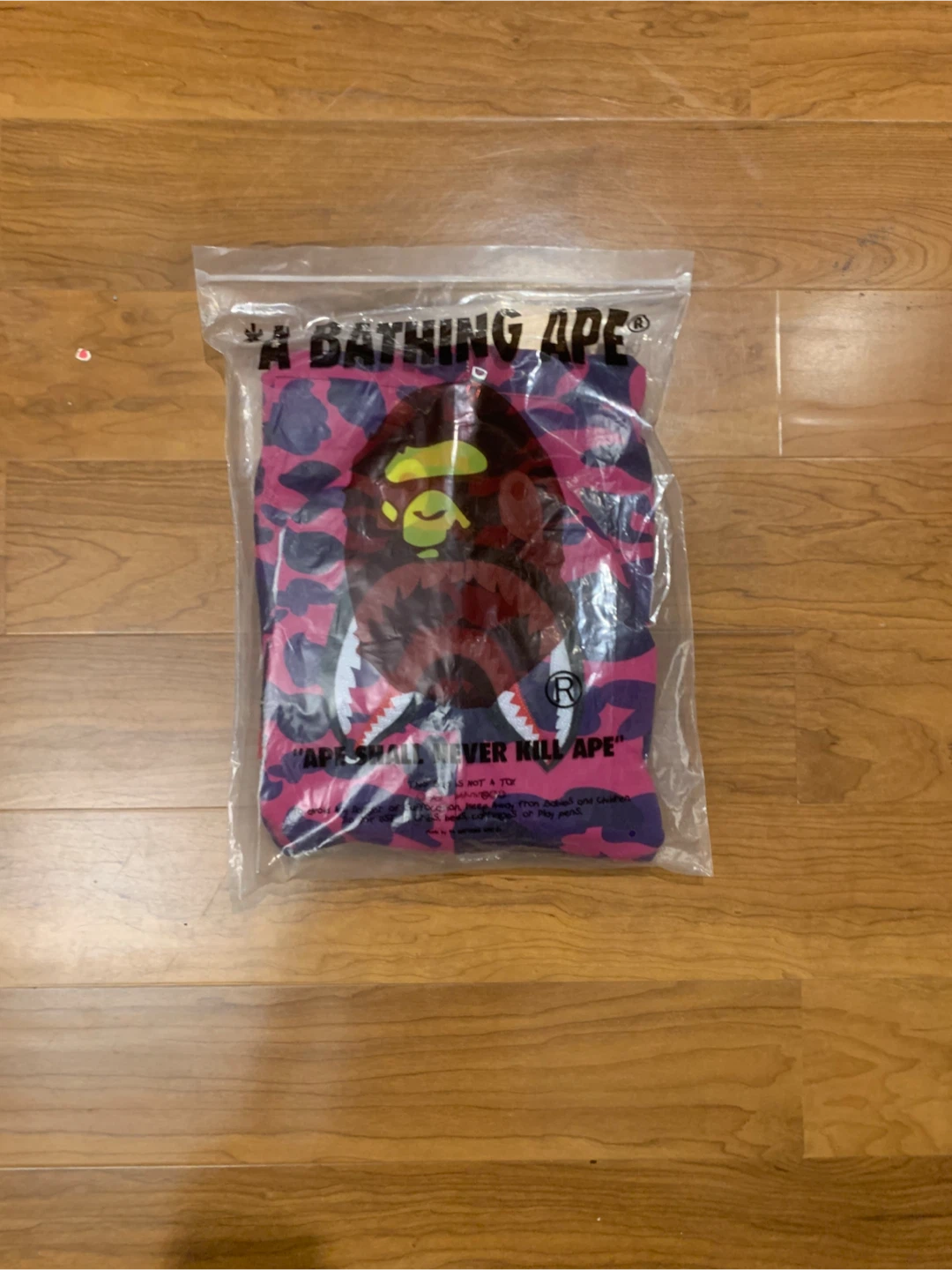A Bathing Ape BAPE Full Zip Hoodie Pink Purple Camo Shark - photo 4