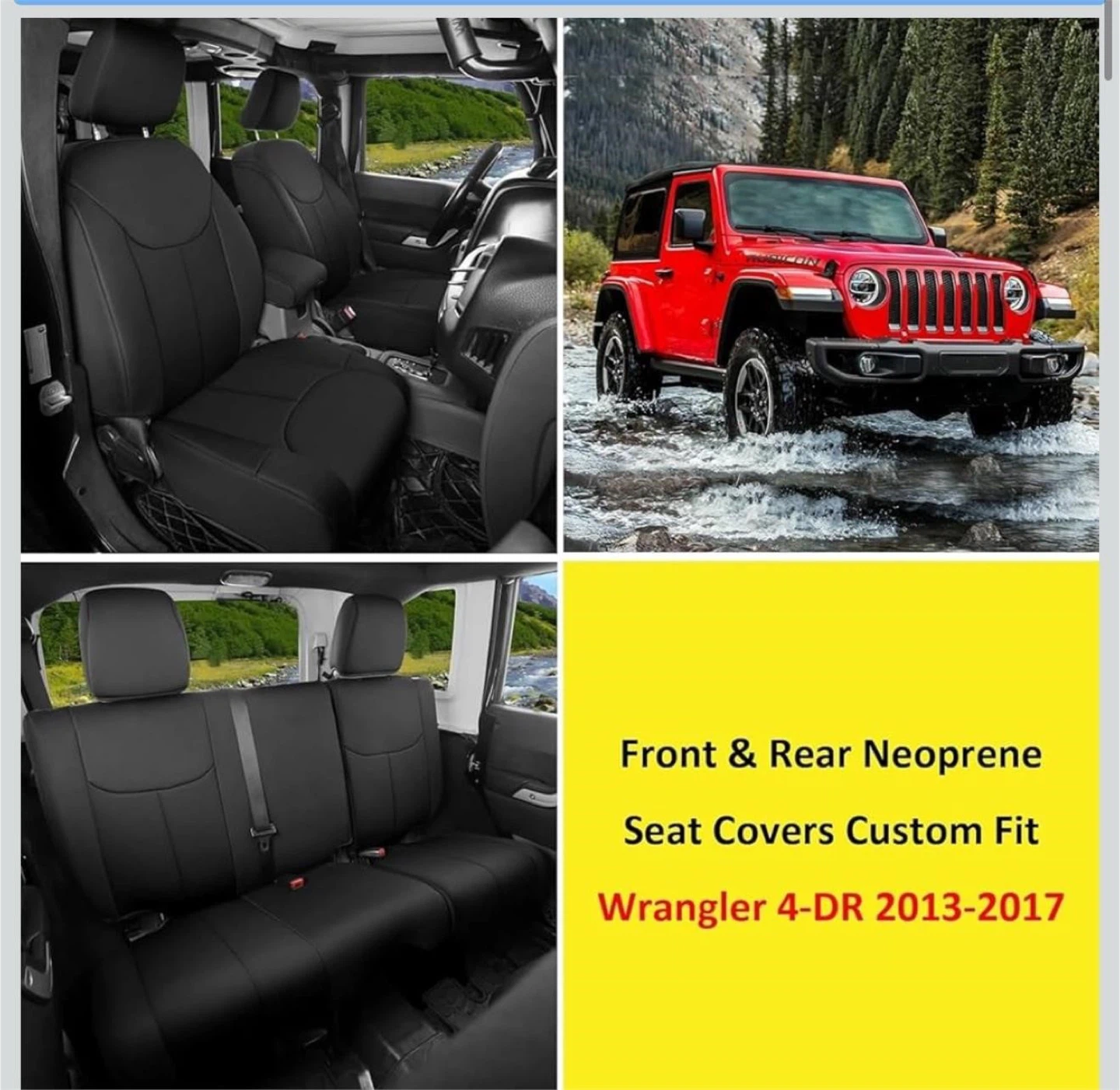 Front & Rear Seat Covers for Wrangler 4-Door (2013-2017) - photo 3