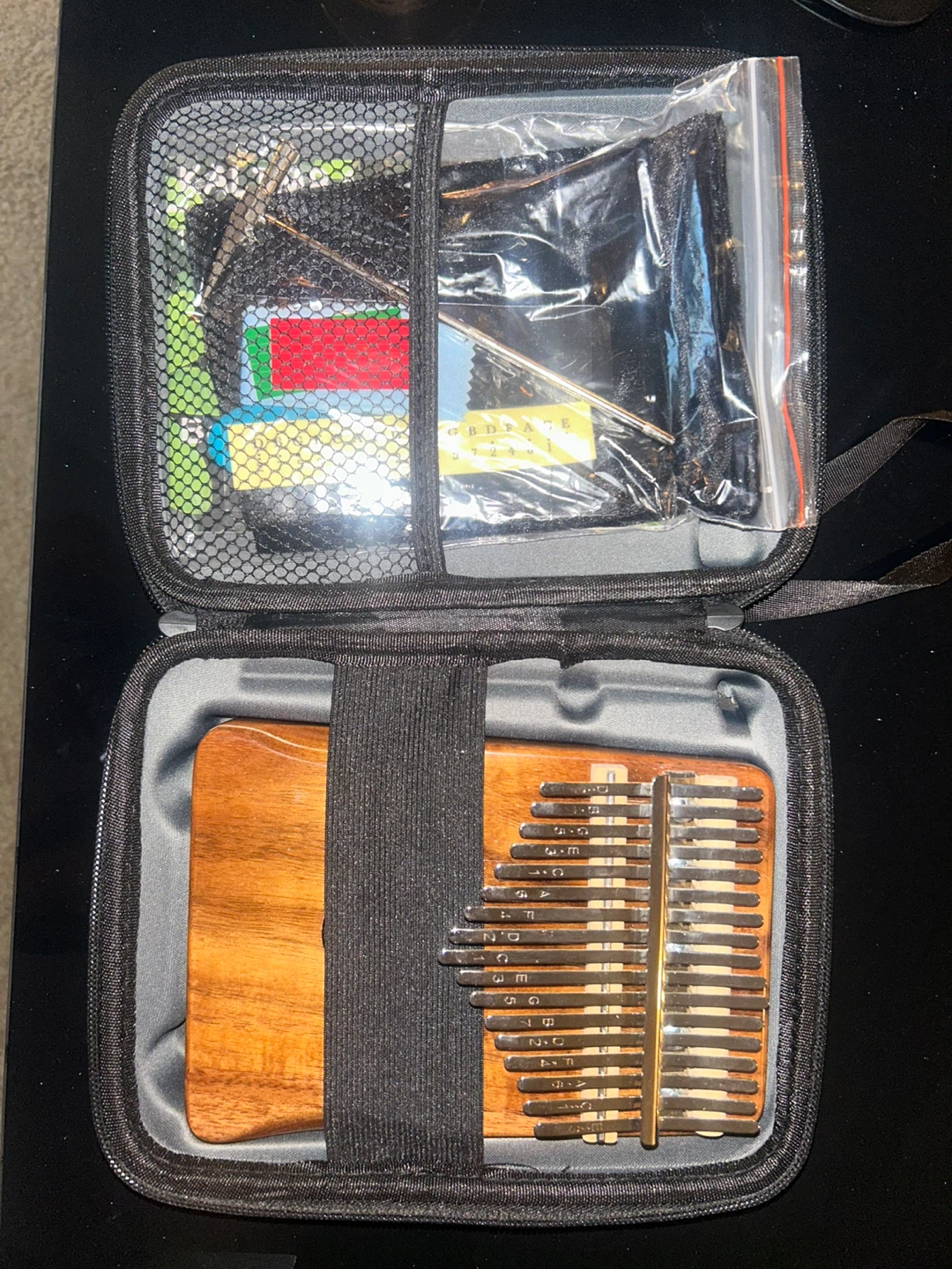 17-Key Kalimba Thumb Piano with Case and Accessories