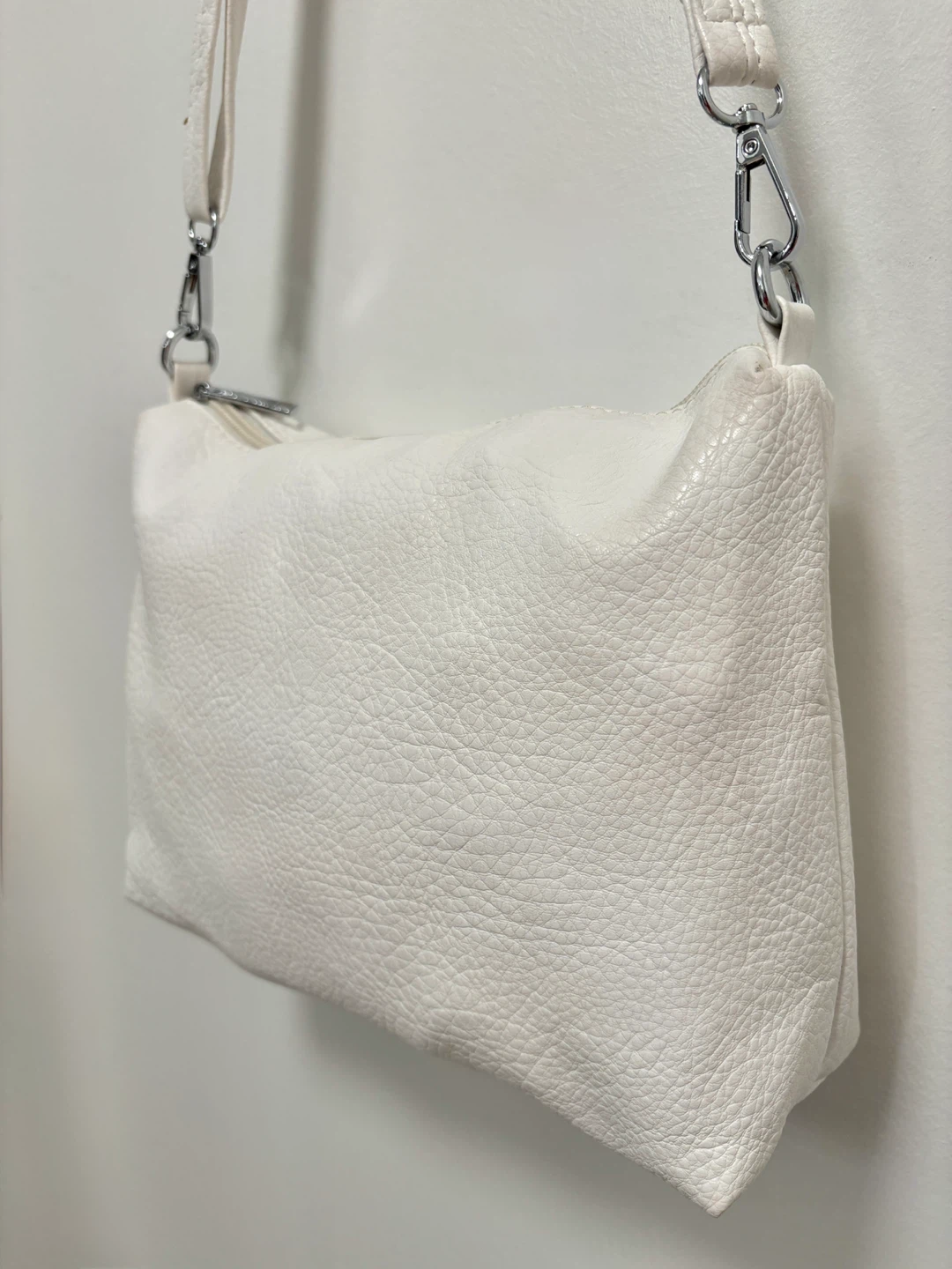 White Faux Leather Crossbody Bag - photo 2