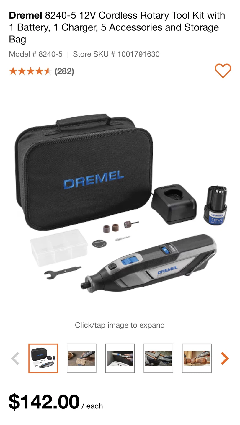 Dremel 8240-5 12V Cordless Rotary Tool Kit