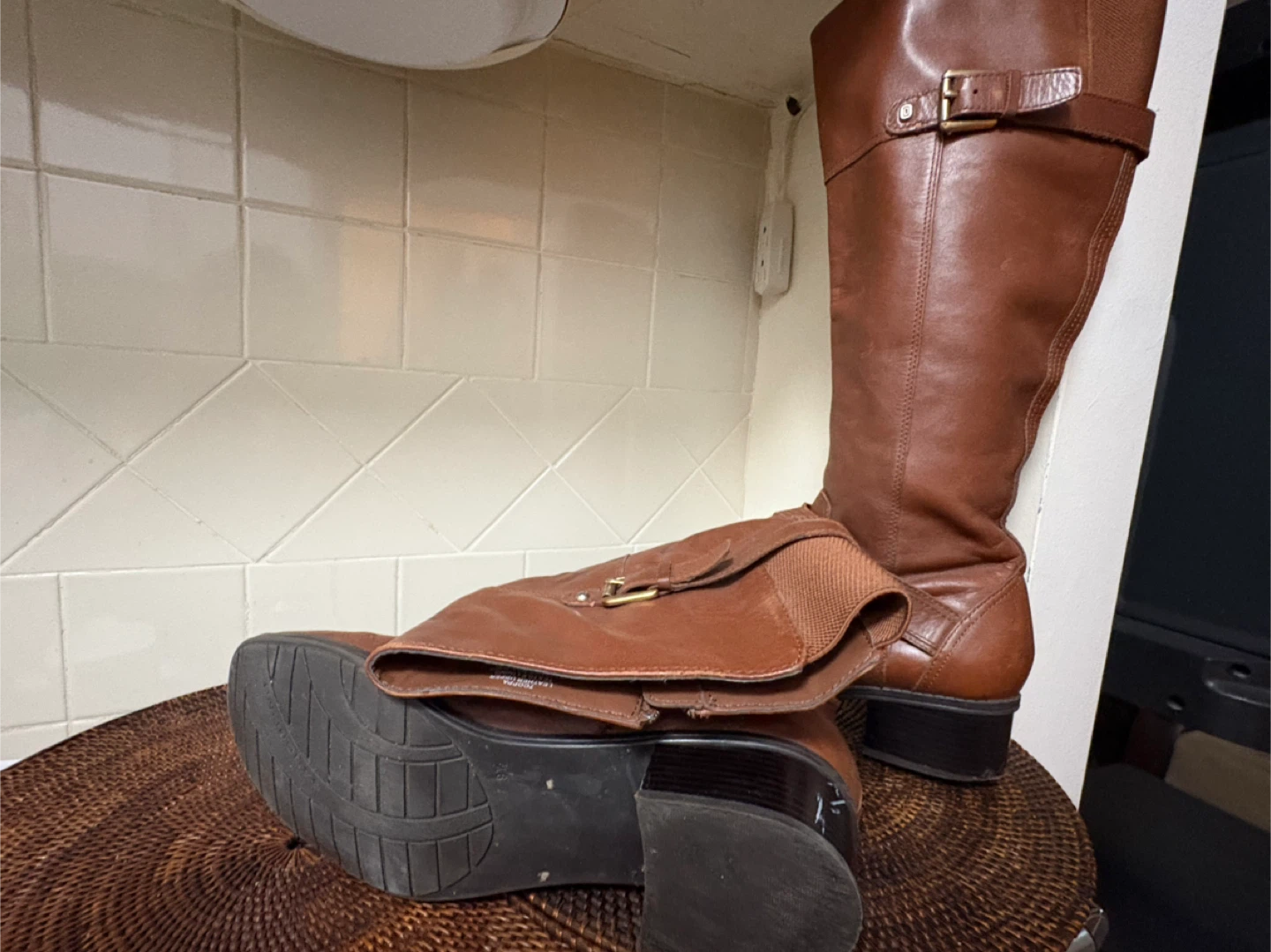 Bernardo Brown Leather Knee-High Boots - photo 2