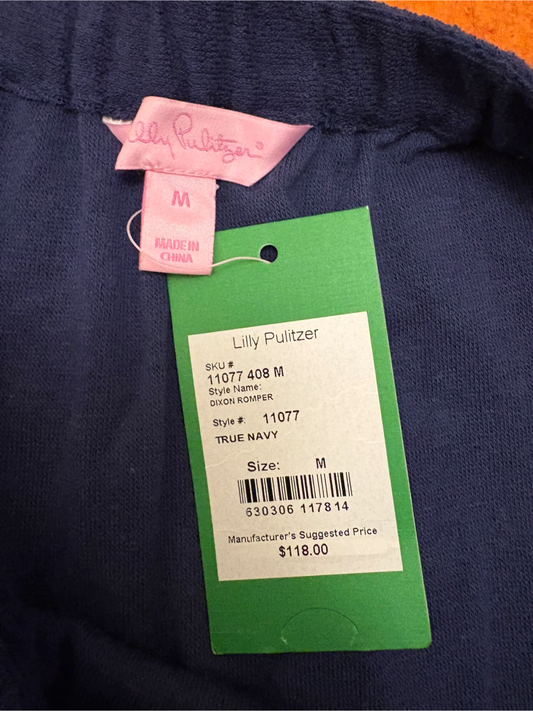 Lilly Pulitzer Dixon Romper Size M Navy - photo 2