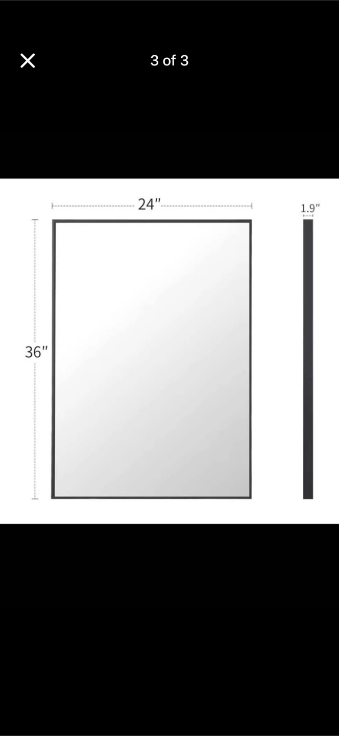 36" x 24" Rectangular Wall Mirror