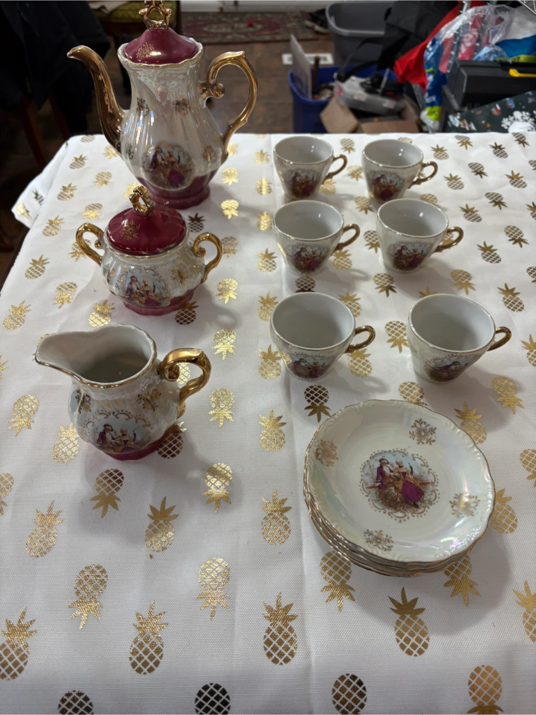 16pc Vintage MTK Tohki Japan Porcelain Lusterware Set