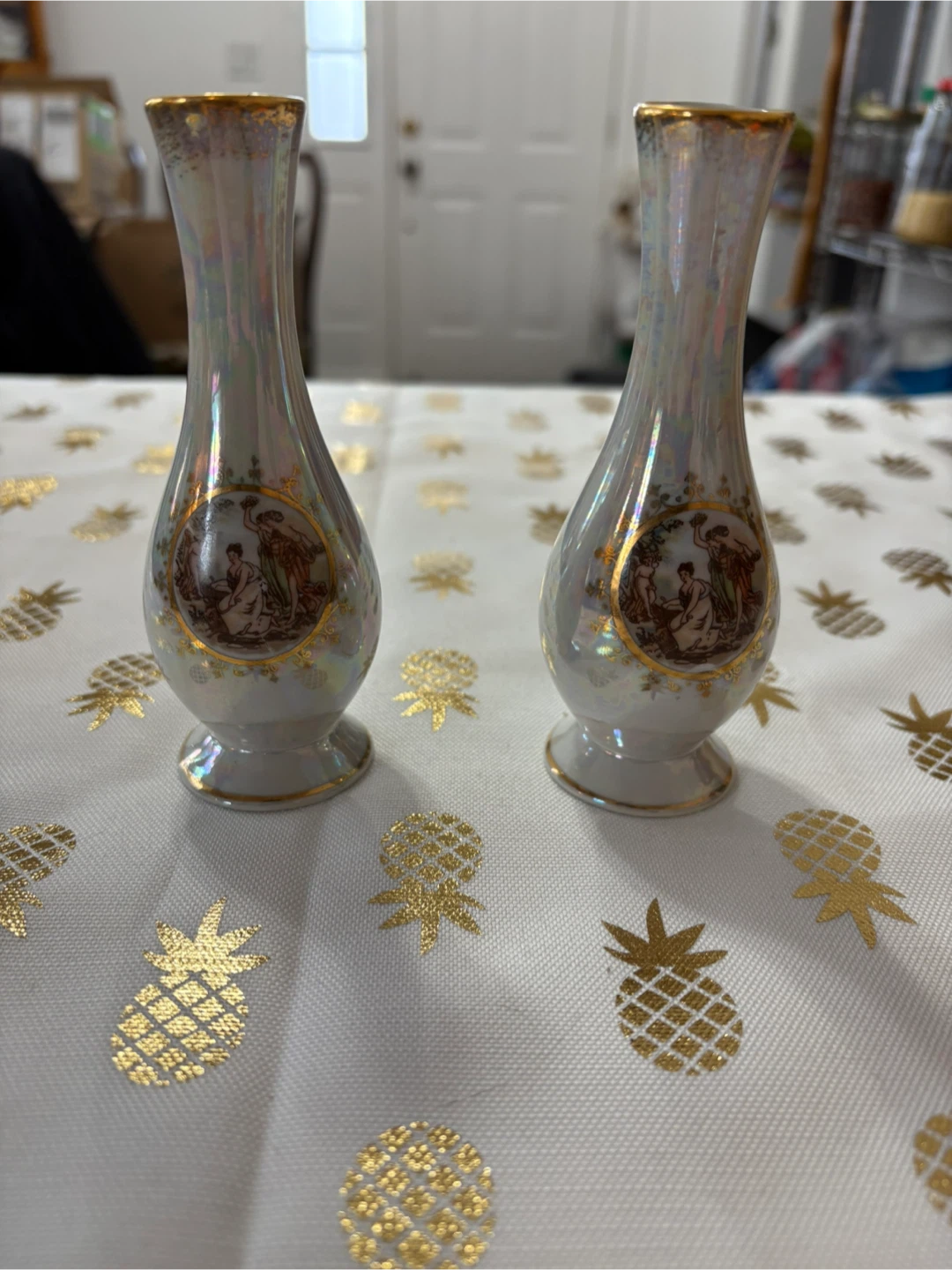 Two Vintage Porcelain Bud Vase - Made in East Germany - photo 2