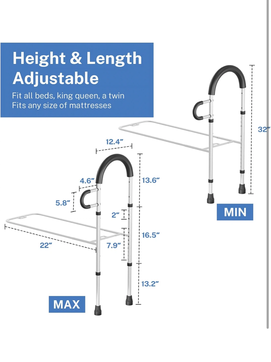 Wisdeer Bed Rail for seniors and adults - photo 2