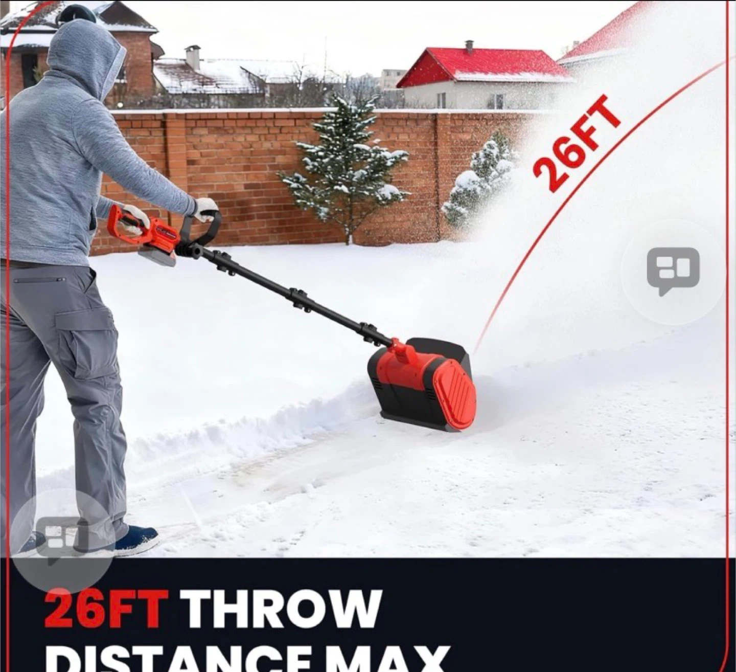 Milwaukee or DeWALT Snow Blower for Driveway Pole,