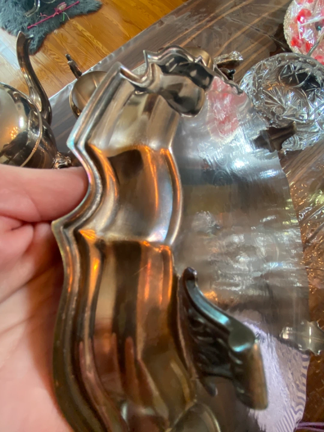 Victorian Style EP Copper Tea Set with Tray - photo 4