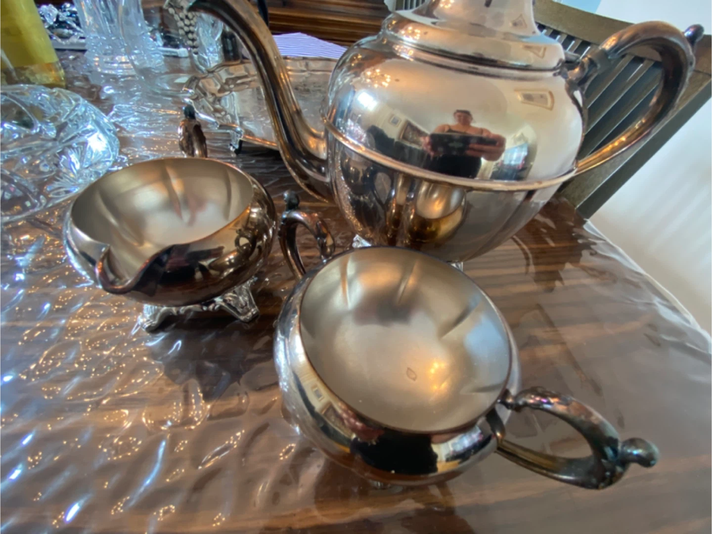 Victorian Style EP Copper Tea Set with Tray - photo 2