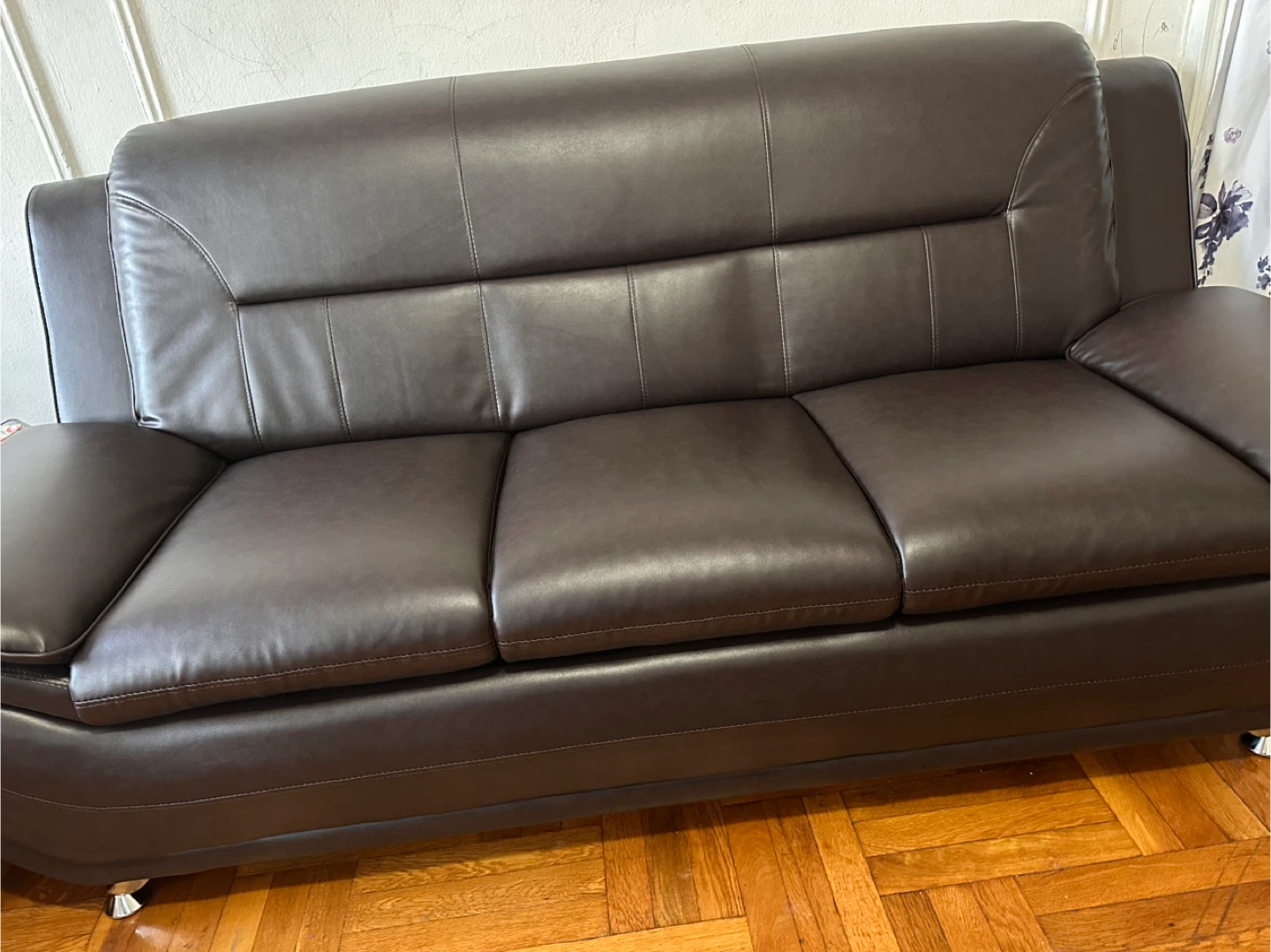 Wrought Studio Chezky Faux Leather Armless Sofa - photo 4