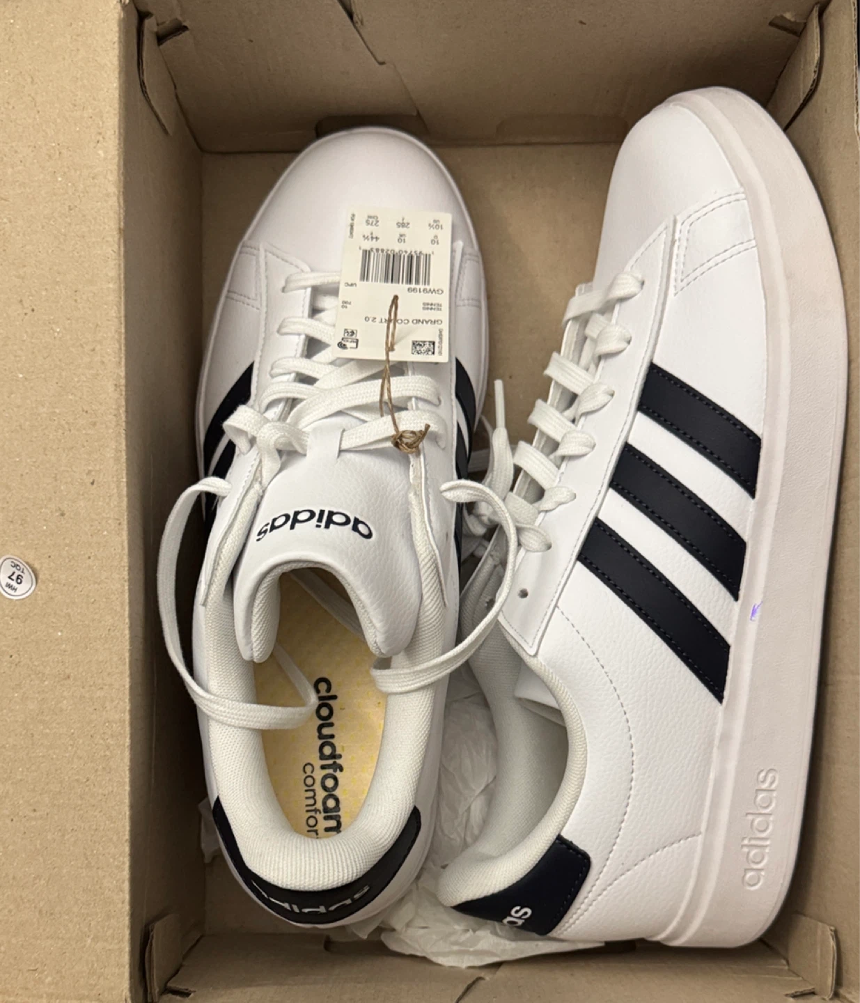 NEW Adidas Grand Court 2.0 - White/Black - photo 3