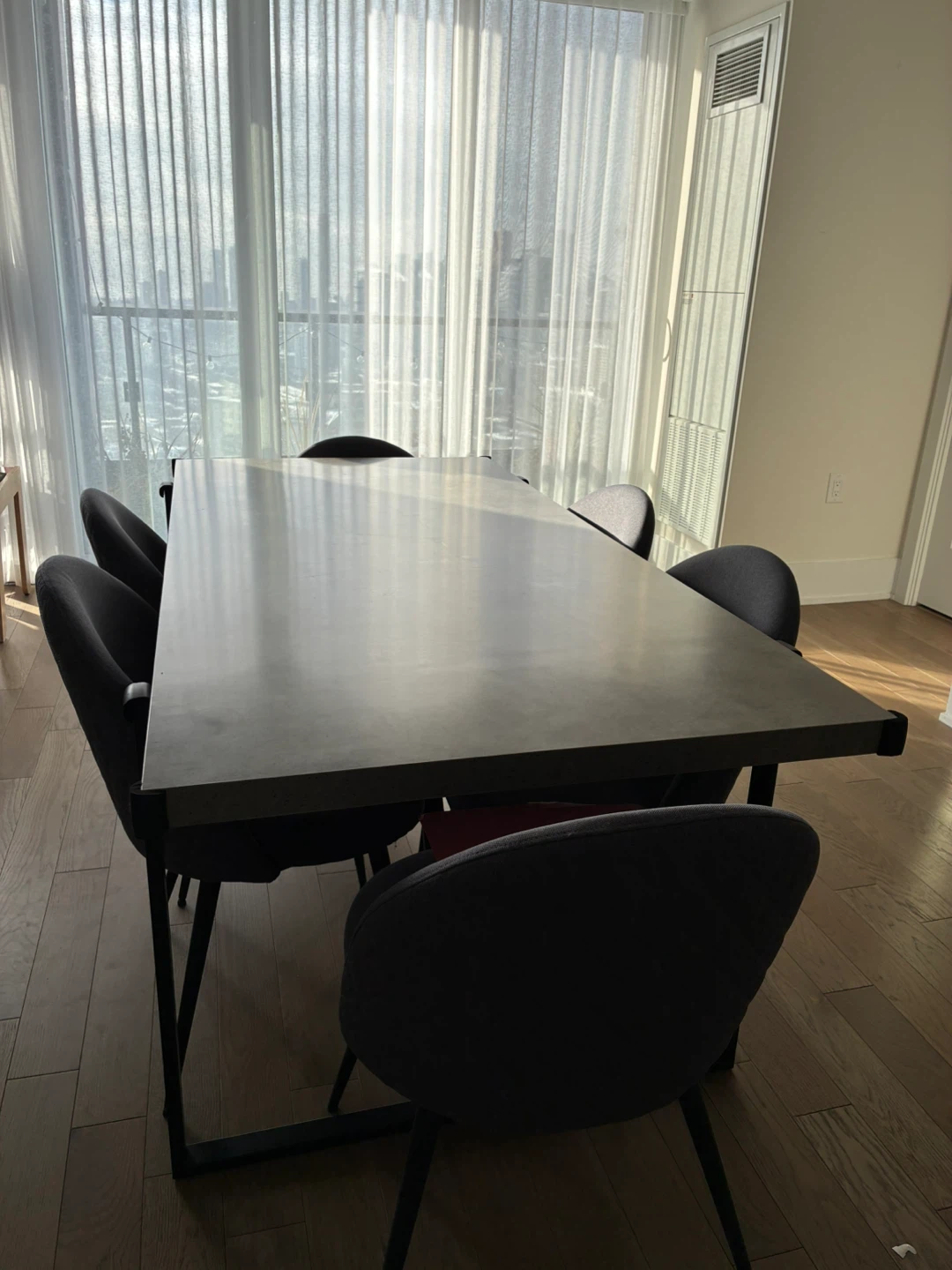 Grey Dining Table and 6 Chairs Set - photo 2