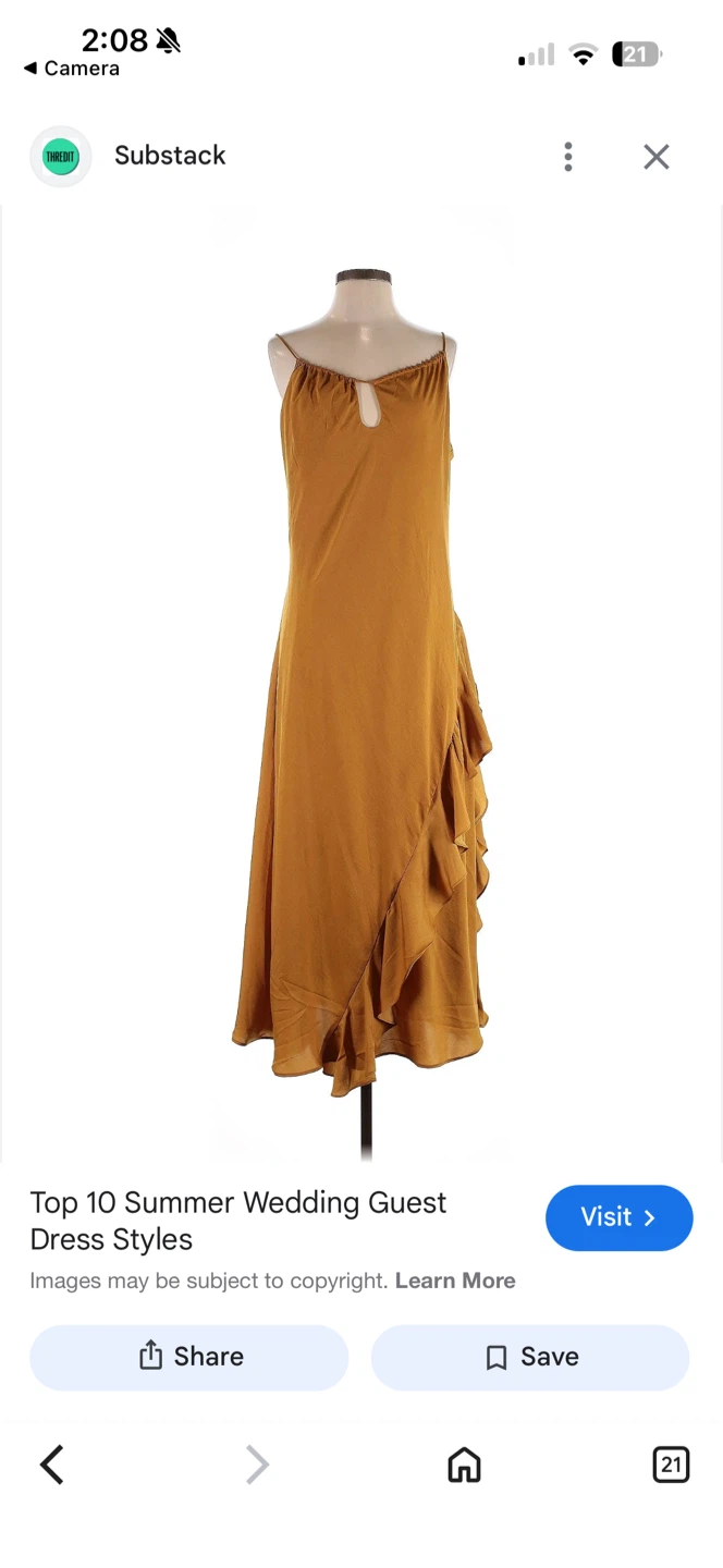 Mustard Yellow Ruffle Midi Dress
