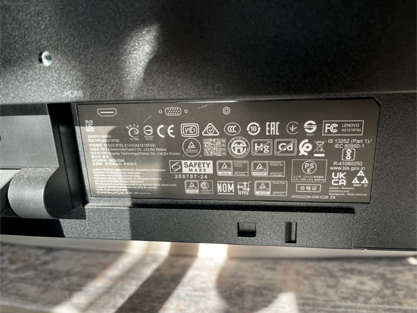 Lenovo LCD Monitor A21215FS0 - photo 3