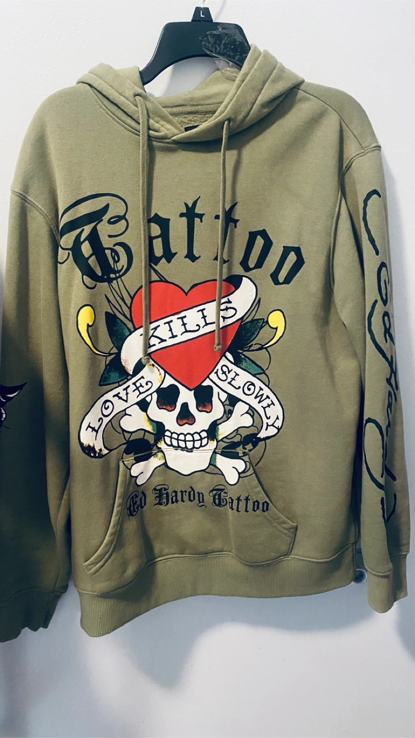 Ed Hardy hoodie men’s size m - photo 2