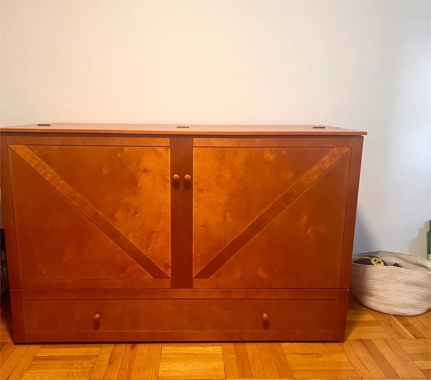 Queen Murphy Bed Cabinet with Mattress Included and Drawers - photo 2