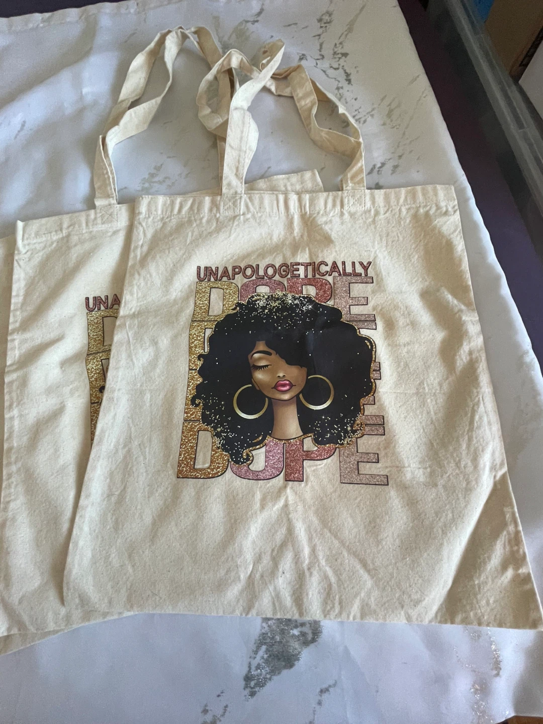 Canvas Tote Bag with Graphic Print - photo 2