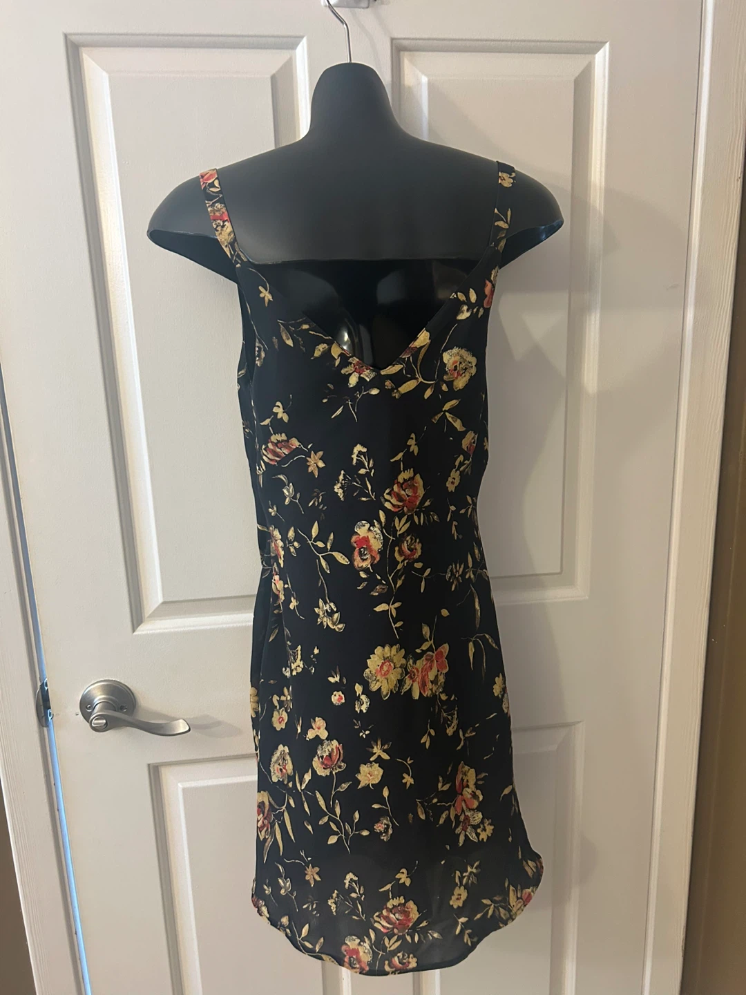 Vintage Late 90s ESPRIT DE CORP. Floral Black SunDress - photo 2
