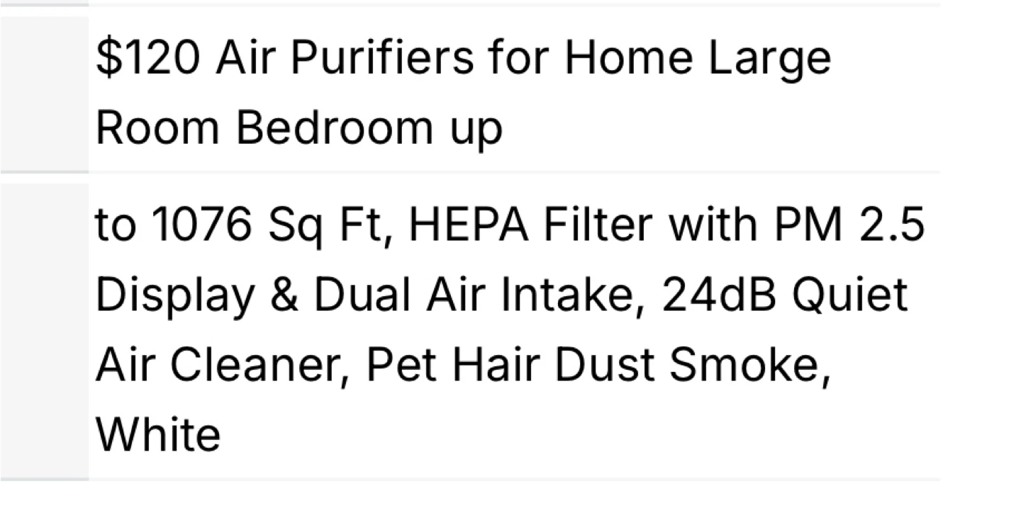 Air Purifier with HEPA Filter and PM 2.5 Display - photo 3